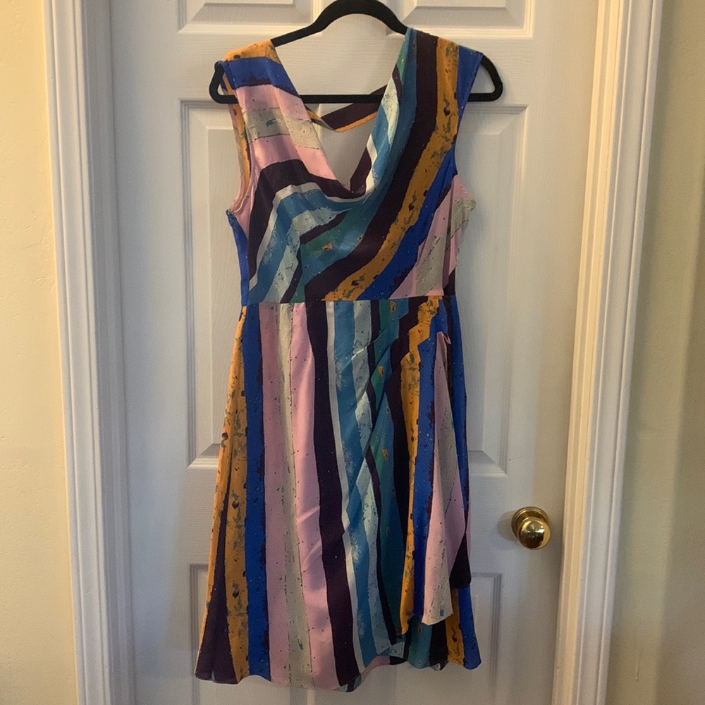 Anthropologie Multicolor Striped Midi Dress